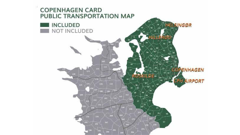 Copenhagen Card zonekort
