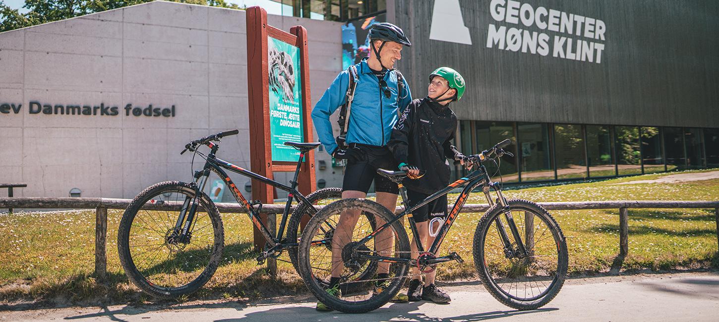 Mountainbike ved Geocenter Møns Klint