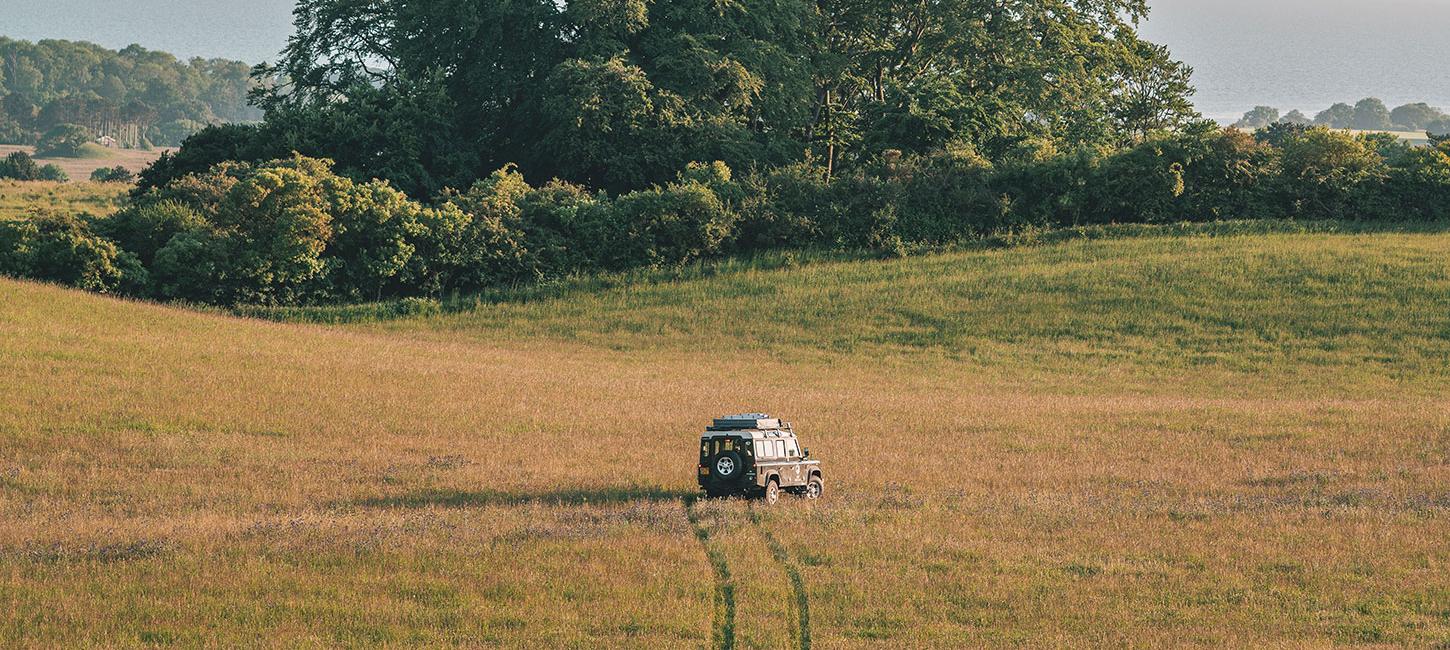 Land rover på Møn