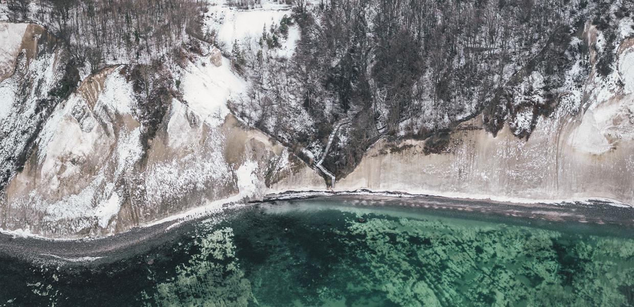 Møns Klint sne